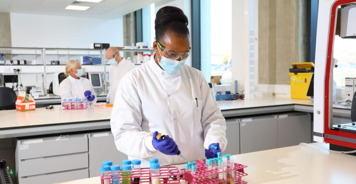 The team of scientists in the innovation lab